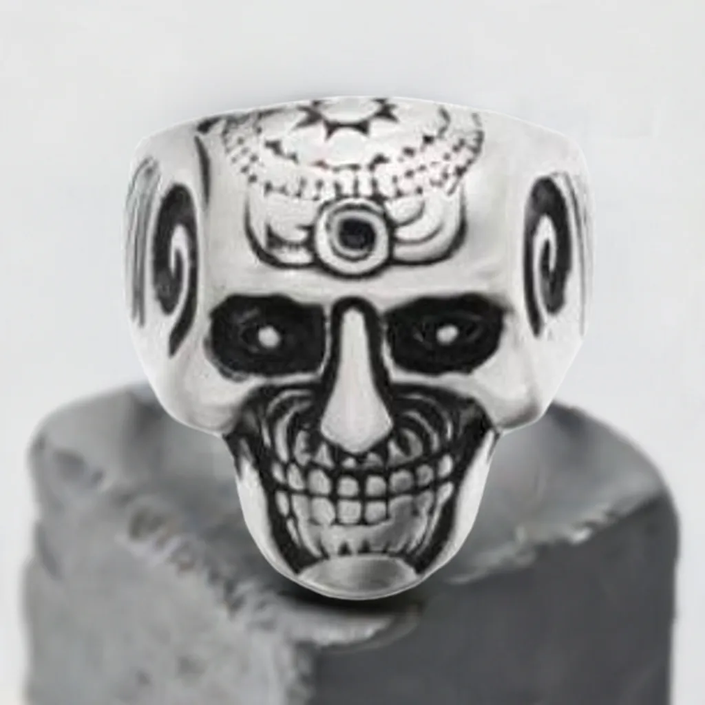 R194 Stainless Steel Brainsaw Biker Ring