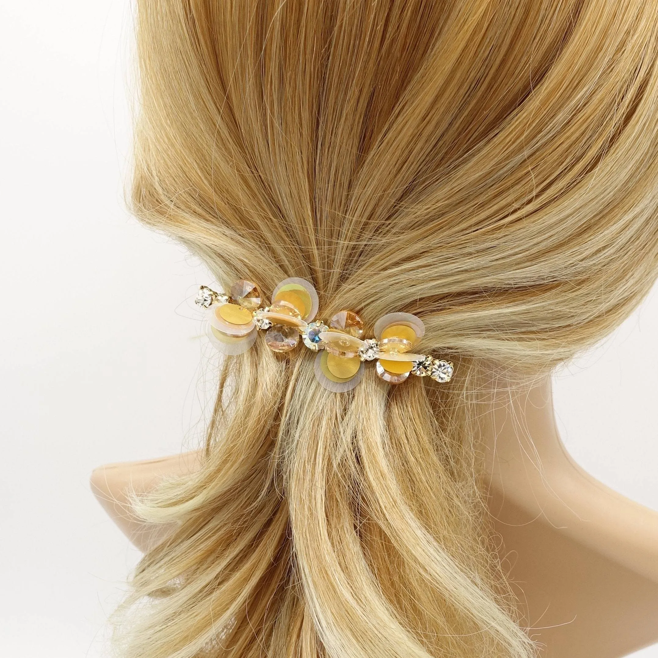 rhinestone spangle hair barrette bling hair accessory for women