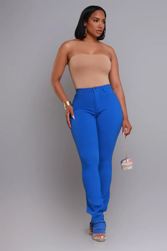 Right Call High Rise Stacked Flare Jeans - Royal Blue