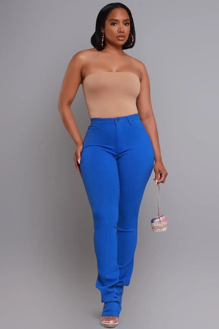 Right Call High Rise Stacked Flare Jeans - Royal Blue