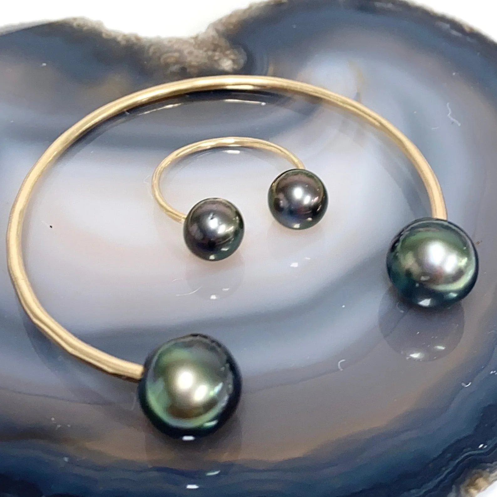 Ring ADORA - Tahitian pearls (R208)