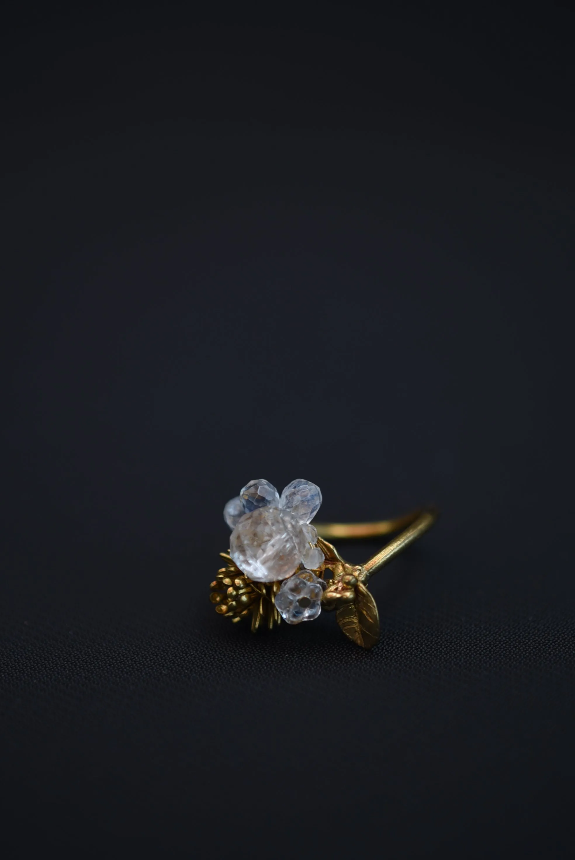 ring France glass botton vintage 1960'S【Limited item　One-of-a-kind】