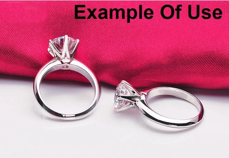 Ring Setting Blank 7mm 1pc 925 Sterling Silver CZ Semi Mount for 1 Round Shape Faceted Stone 6 Prongs Love Theme Wholesale Available