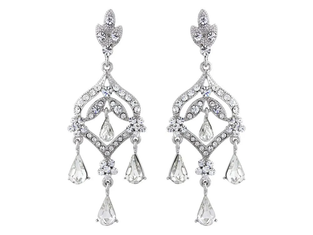 Sabina Crystal Chandelier Earrings