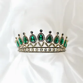 Saya’s Tiara in Green & Antique Gold