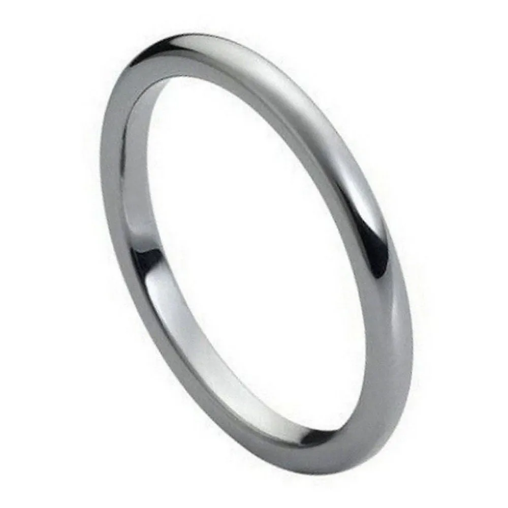 Scratch Free Tungsten Carbide Skinny Bands - 2mm