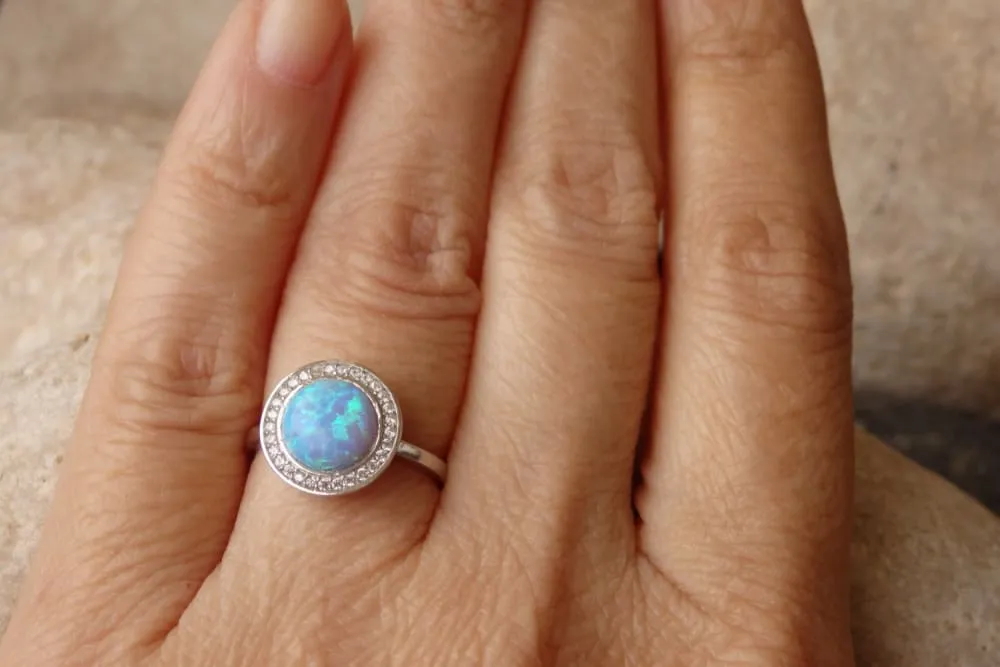 Silver Opal Ring