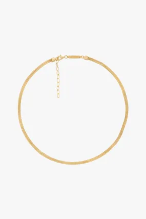 Snake chain necklace gold plated (36cm)