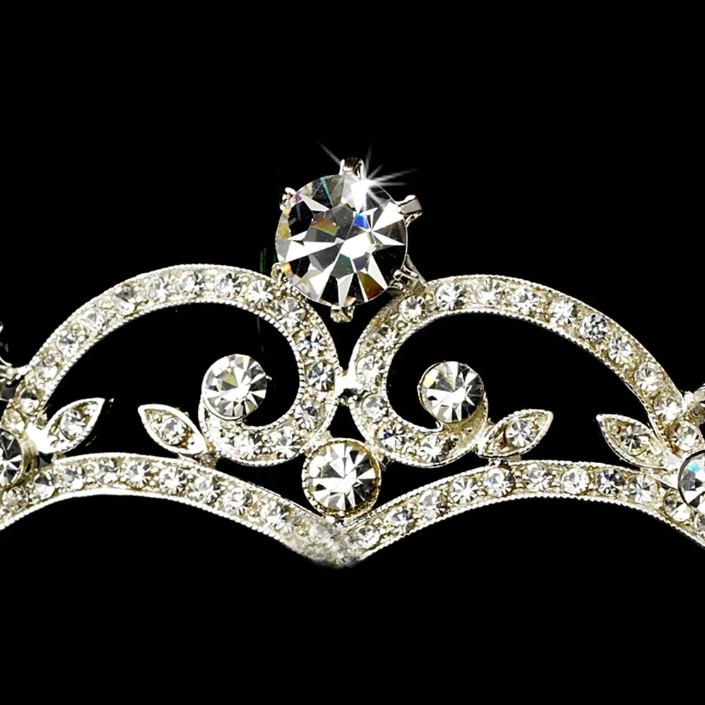 Sparkling Silver Crystal Wedding Tiara Headpiece