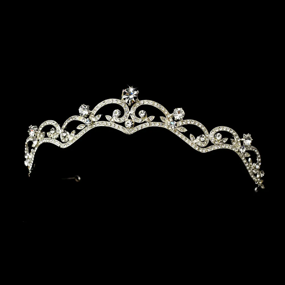 Sparkling Silver Crystal Wedding Tiara Headpiece