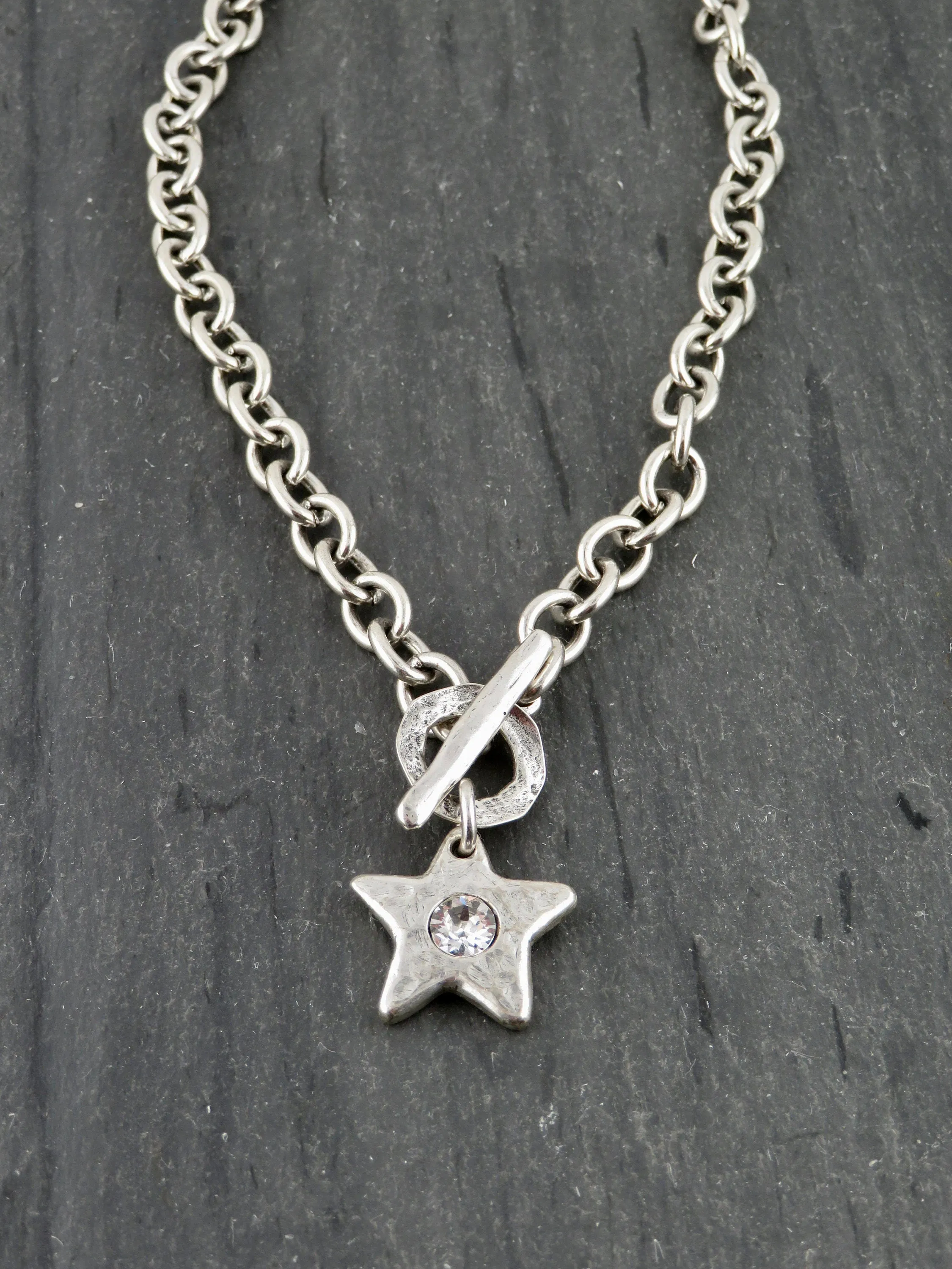 Sparkling Silver Star Necklace