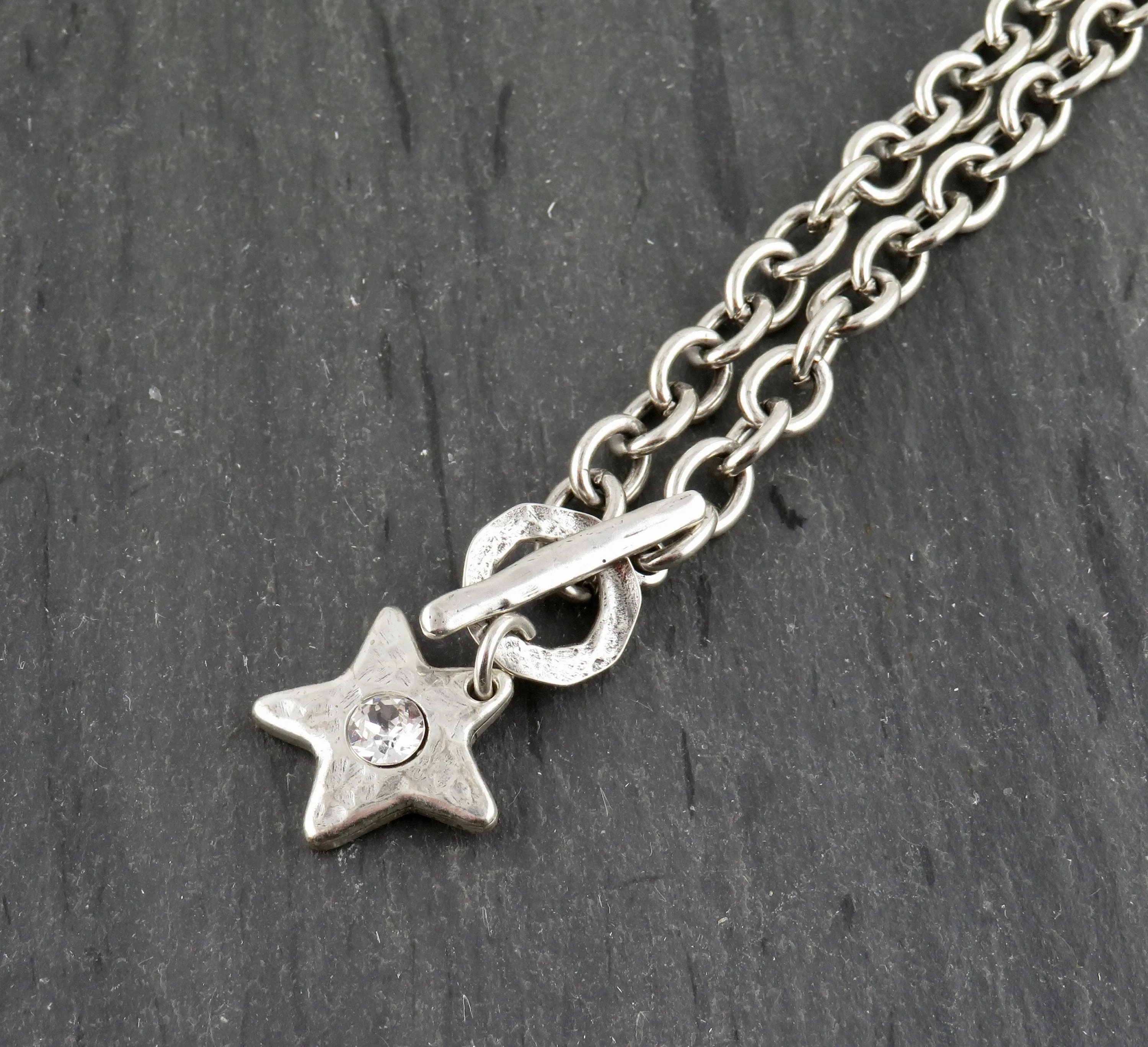 Sparkling Silver Star Necklace