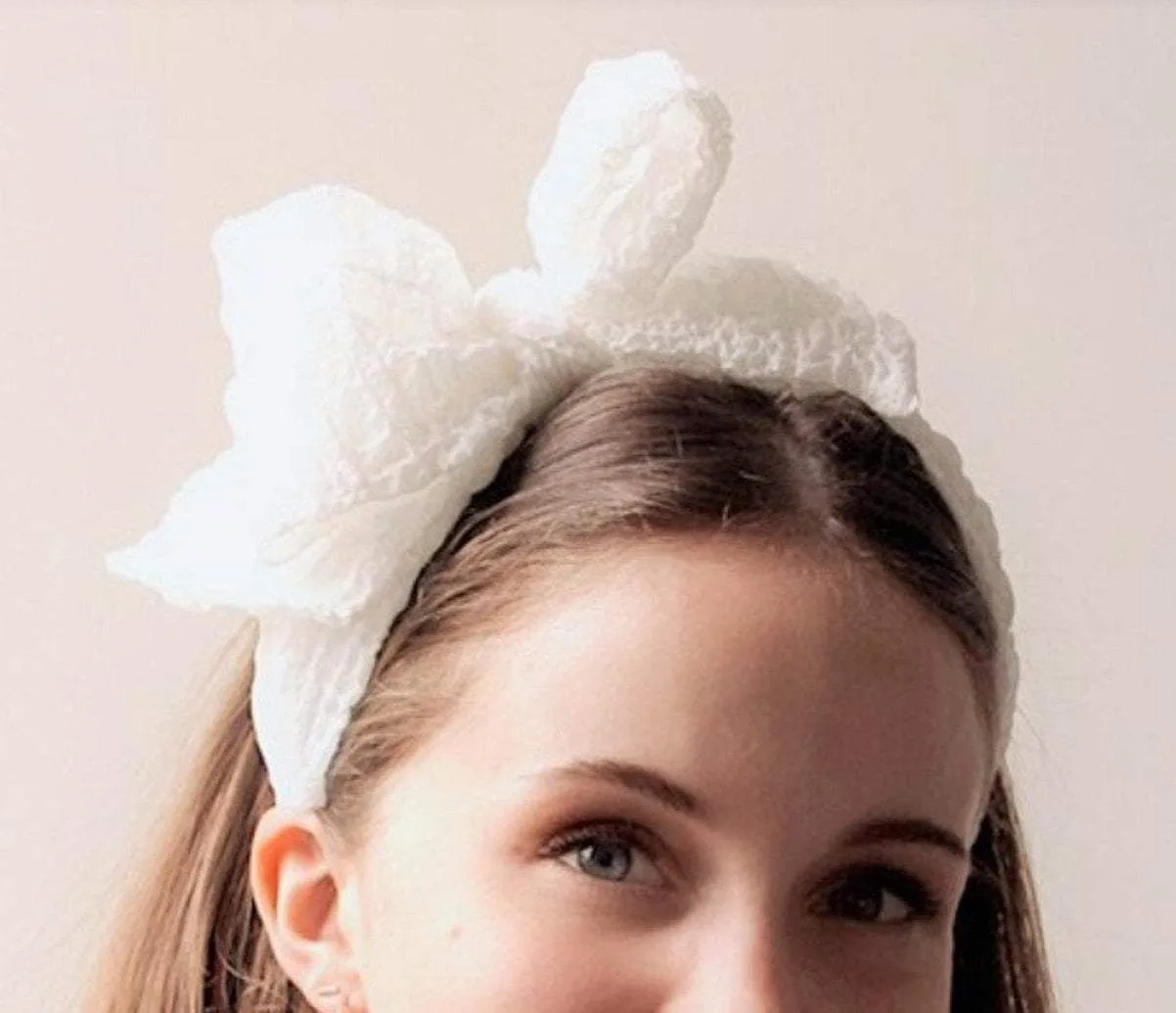 Spring headband bumpy bow knot hairband for women