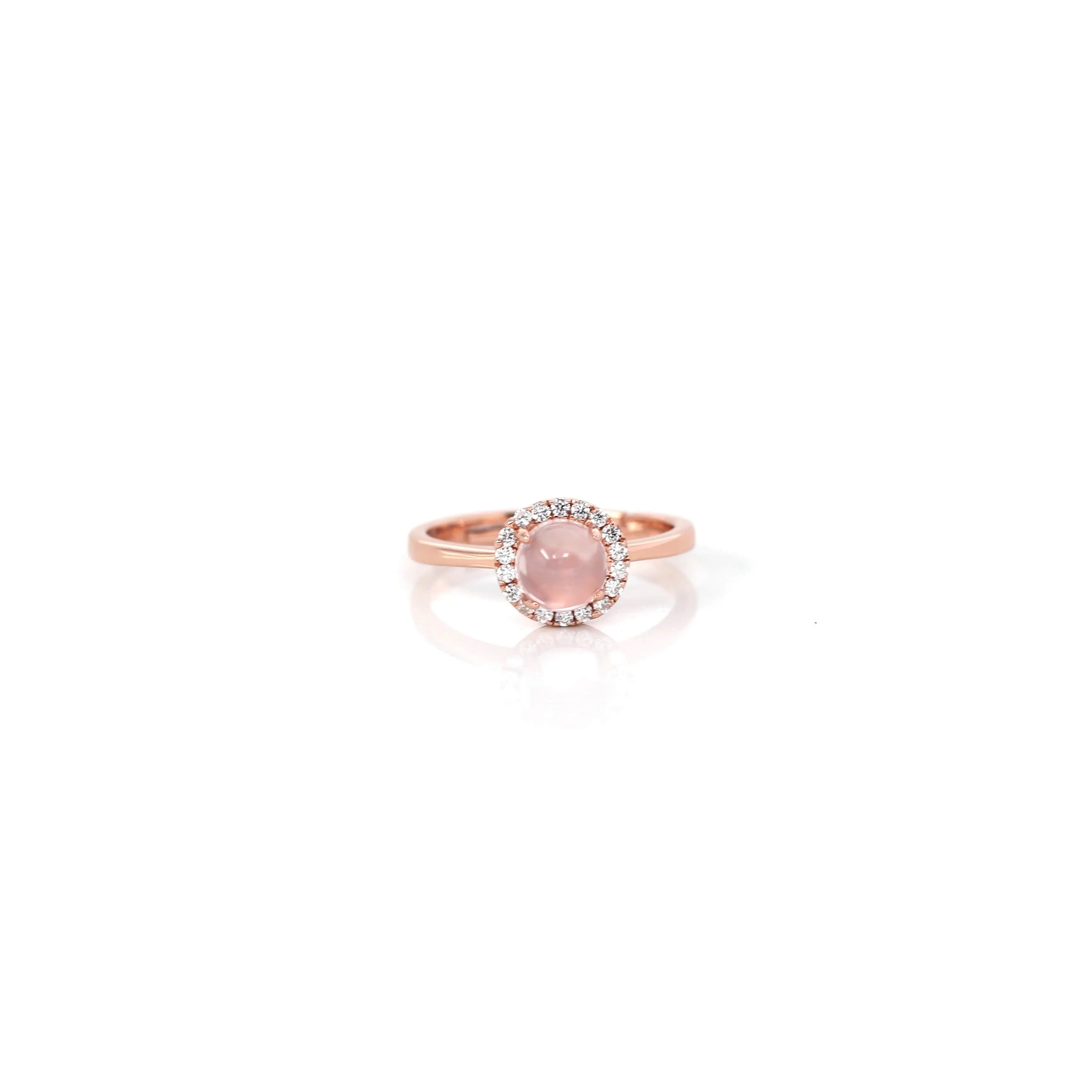 Sterling Silver Cabochon Rose Quartz Ring