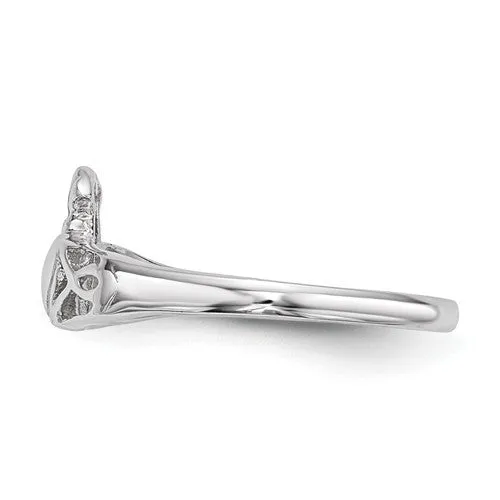 Sterling Silver Celtic Knot Claddagh Ring