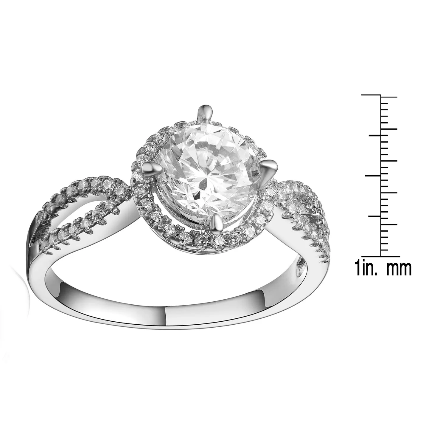 Sterling Silver Cubic Zirconia Bold Statement Ring