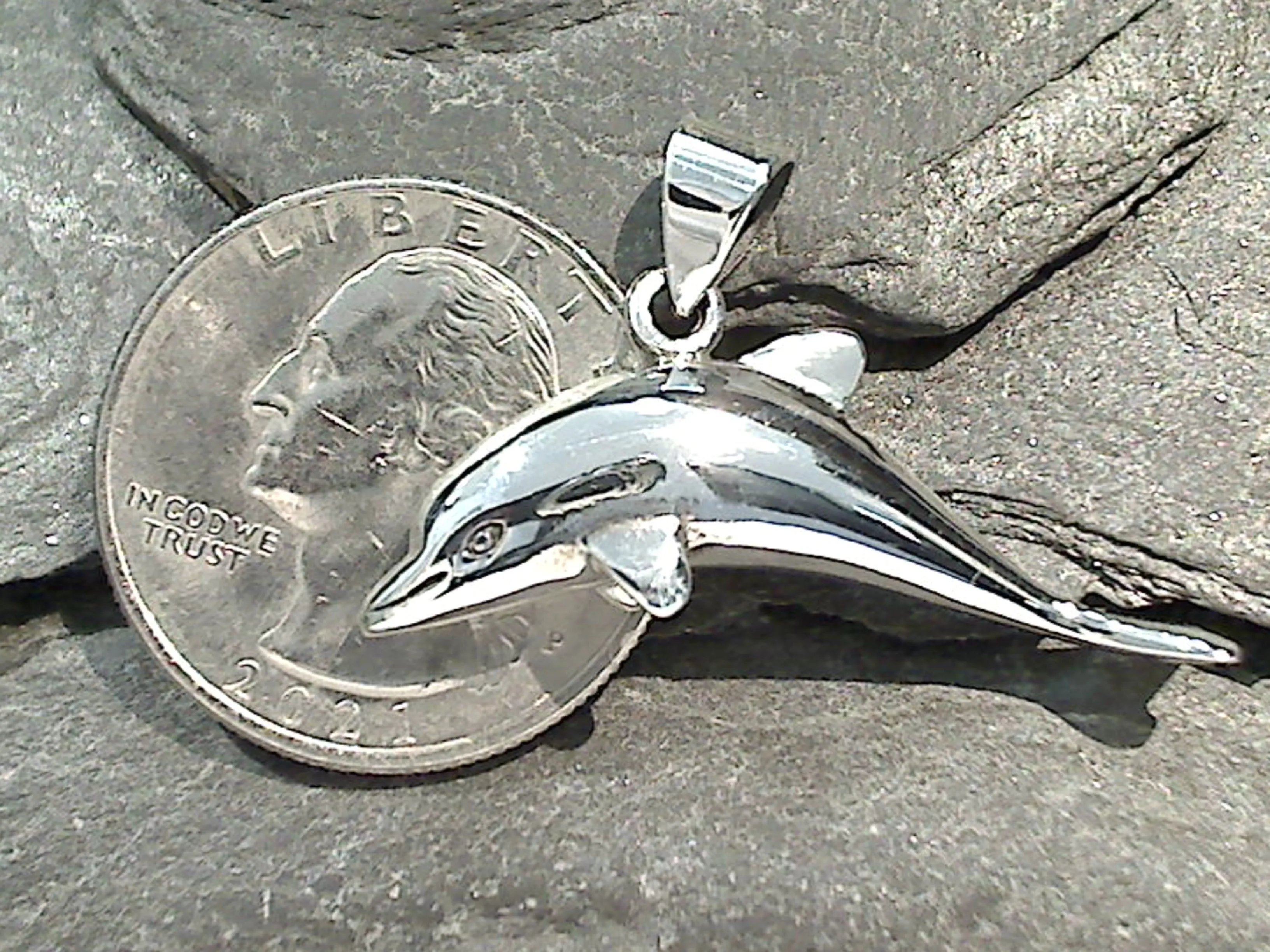 Sterling Silver Dolphin Pendant