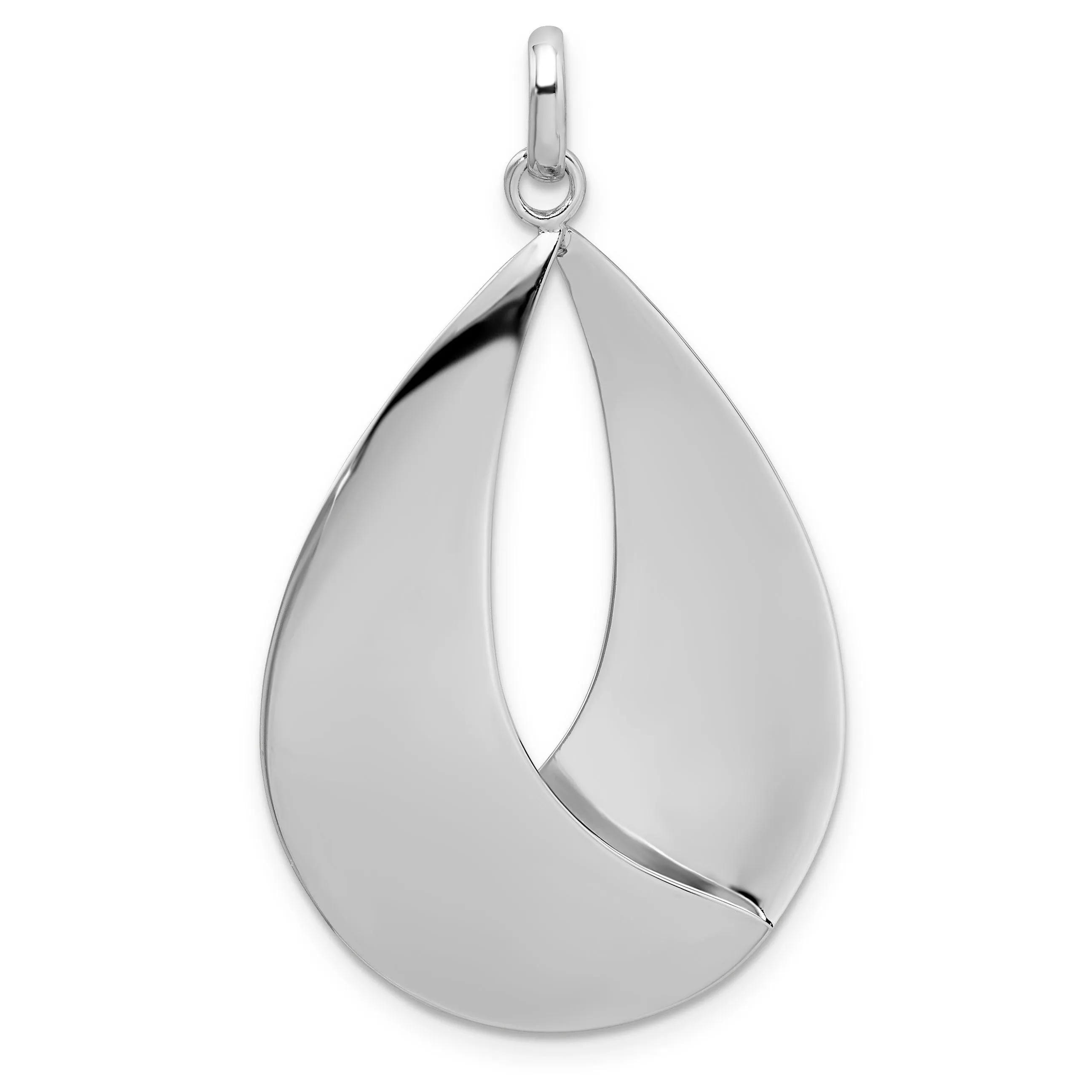 Sterling Silver Polished Textured Pendant