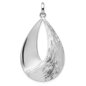 Sterling Silver Polished Textured Pendant