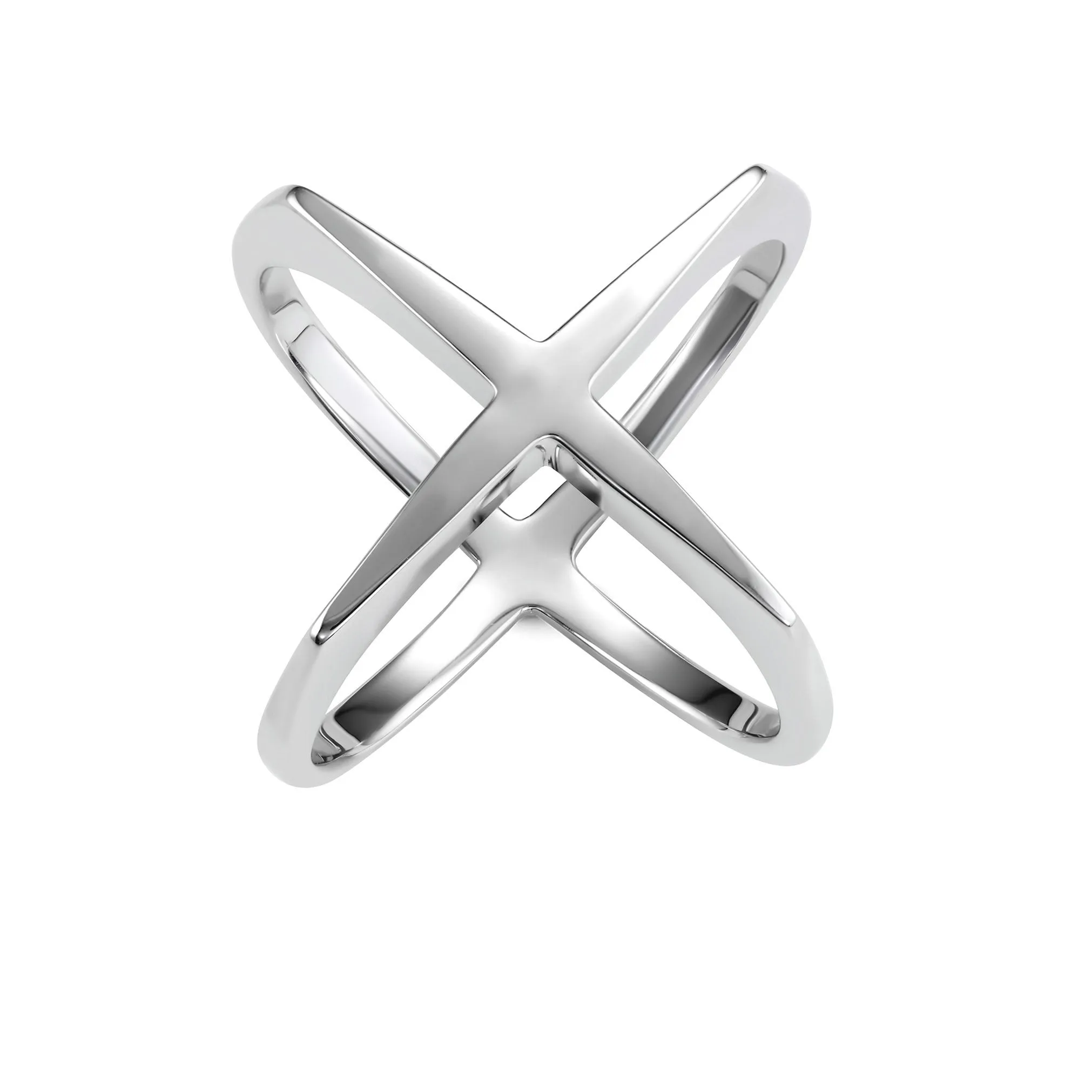 Sterling Silver X Ring