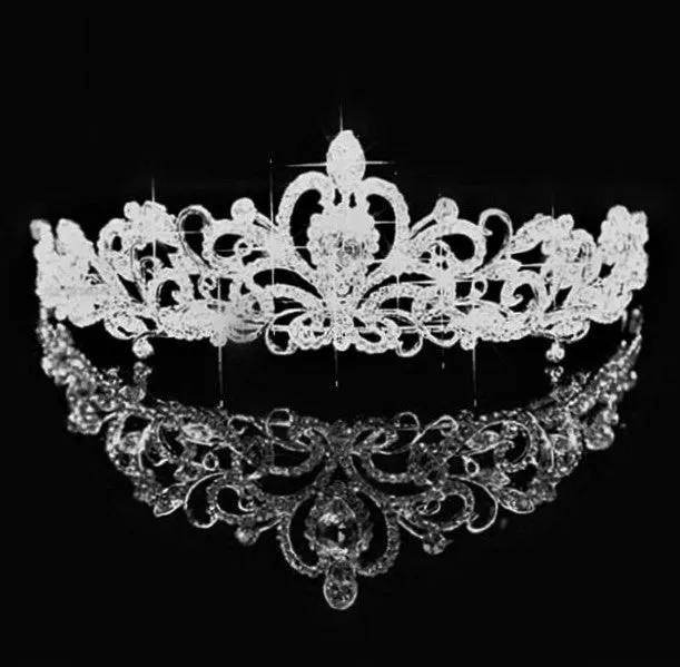 Stunning Royal Zircon Crystal Bridal Tiara Headpiece