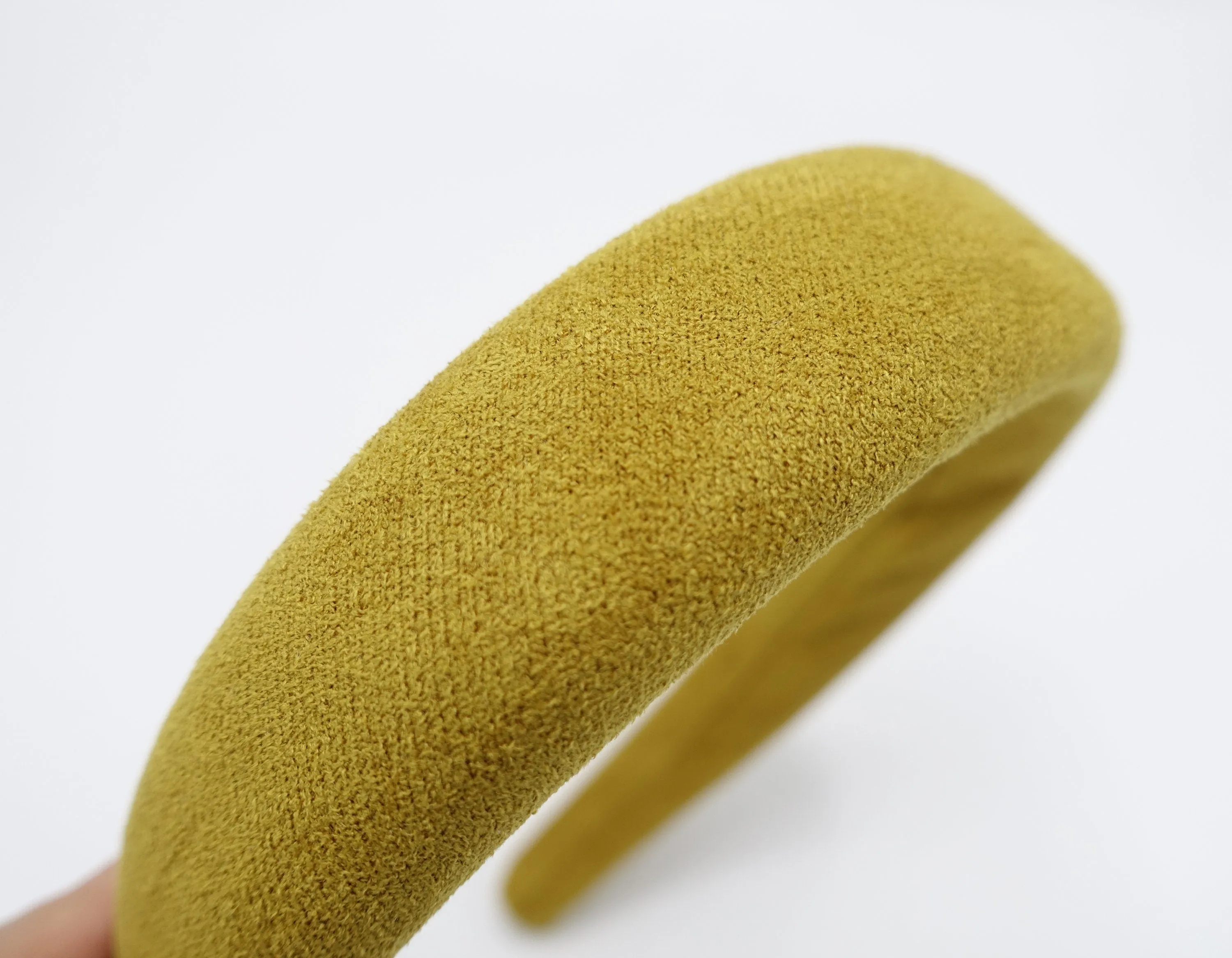 Suede fabric headband, padded headband for women