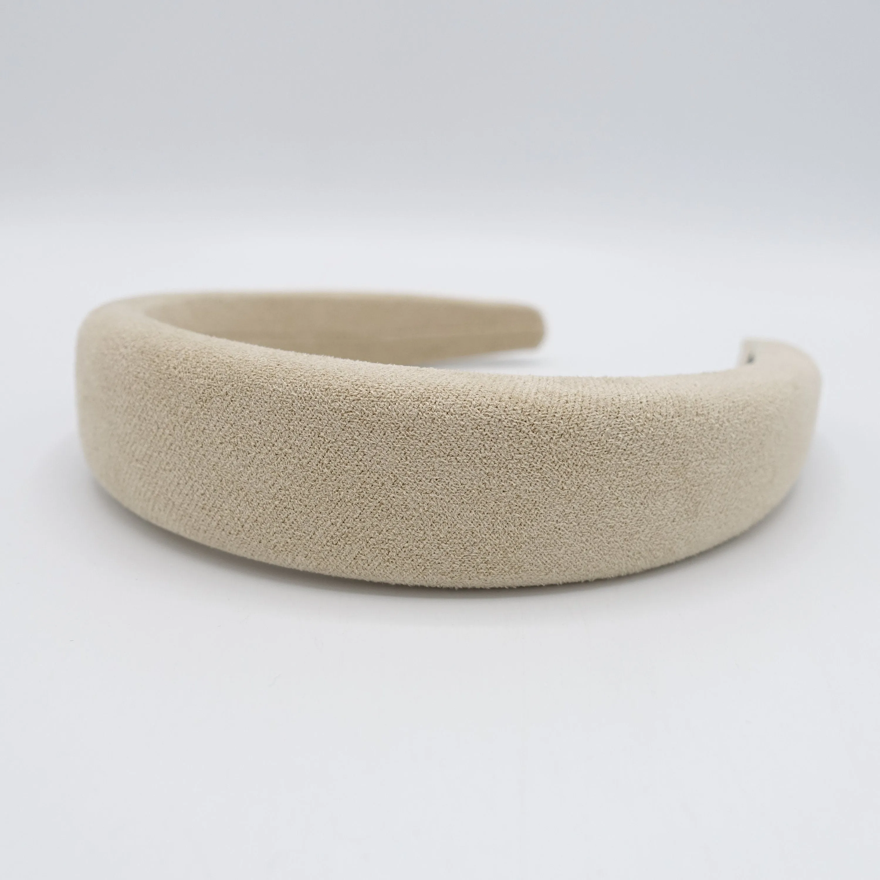 Suede fabric headband, padded headband for women