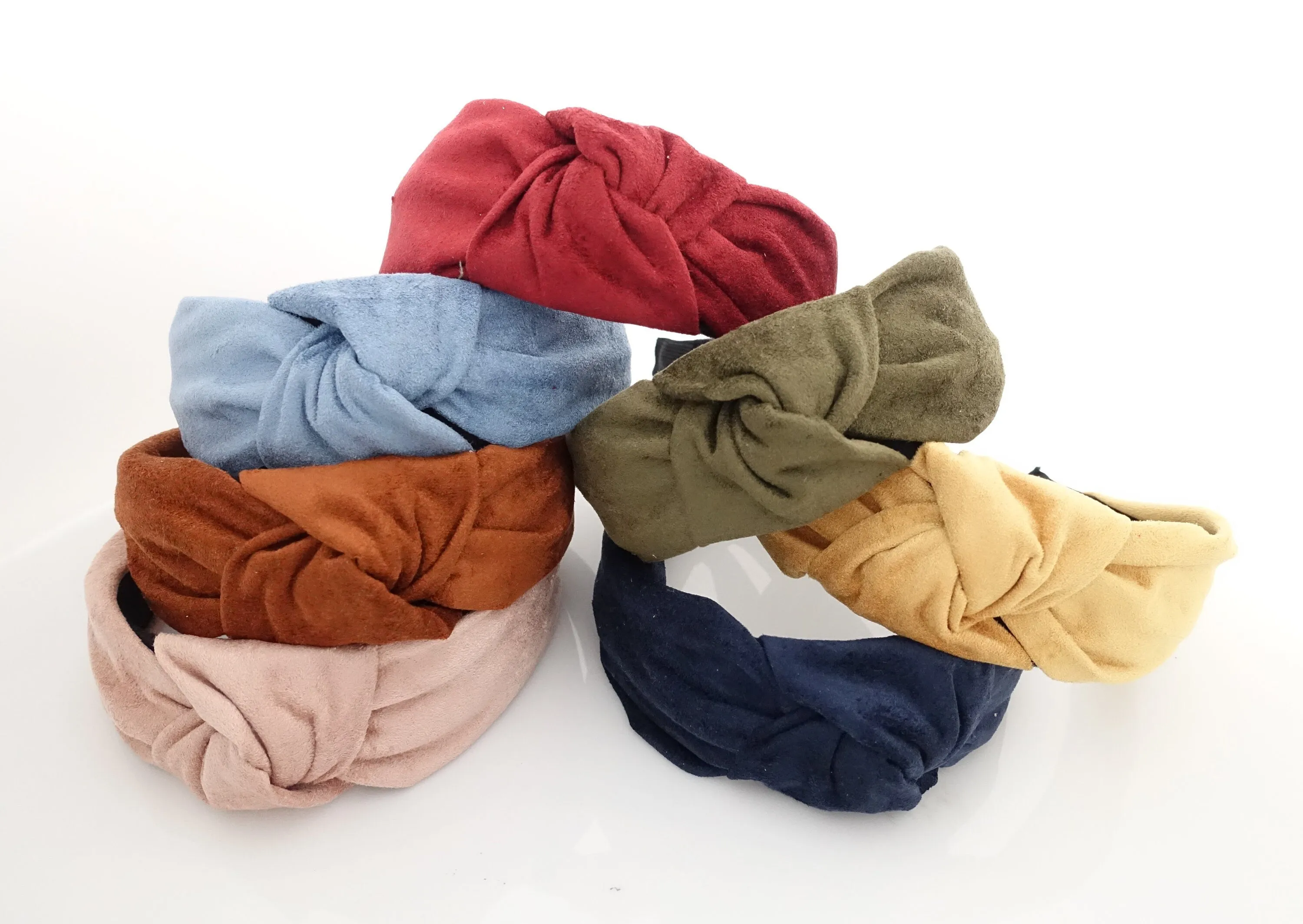 suede knotted  headband basic fashion hairband woman hair accessory