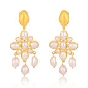 Swept Away Drop Earrings - Pearl