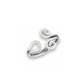 Swirl Sterling Silver Toe Ring