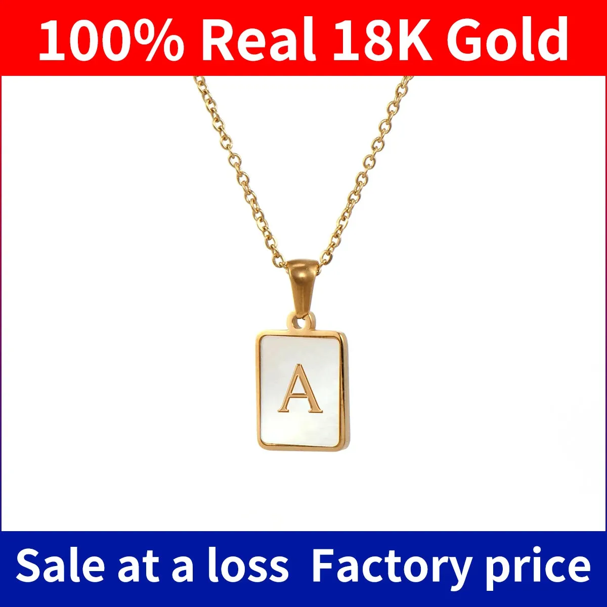 Szjinao 26 Letters Necklace 18k Gold 100% Real With Certificate Pendant For Women AU750 Unique Jewelry Luxury Birthday Gift Sale