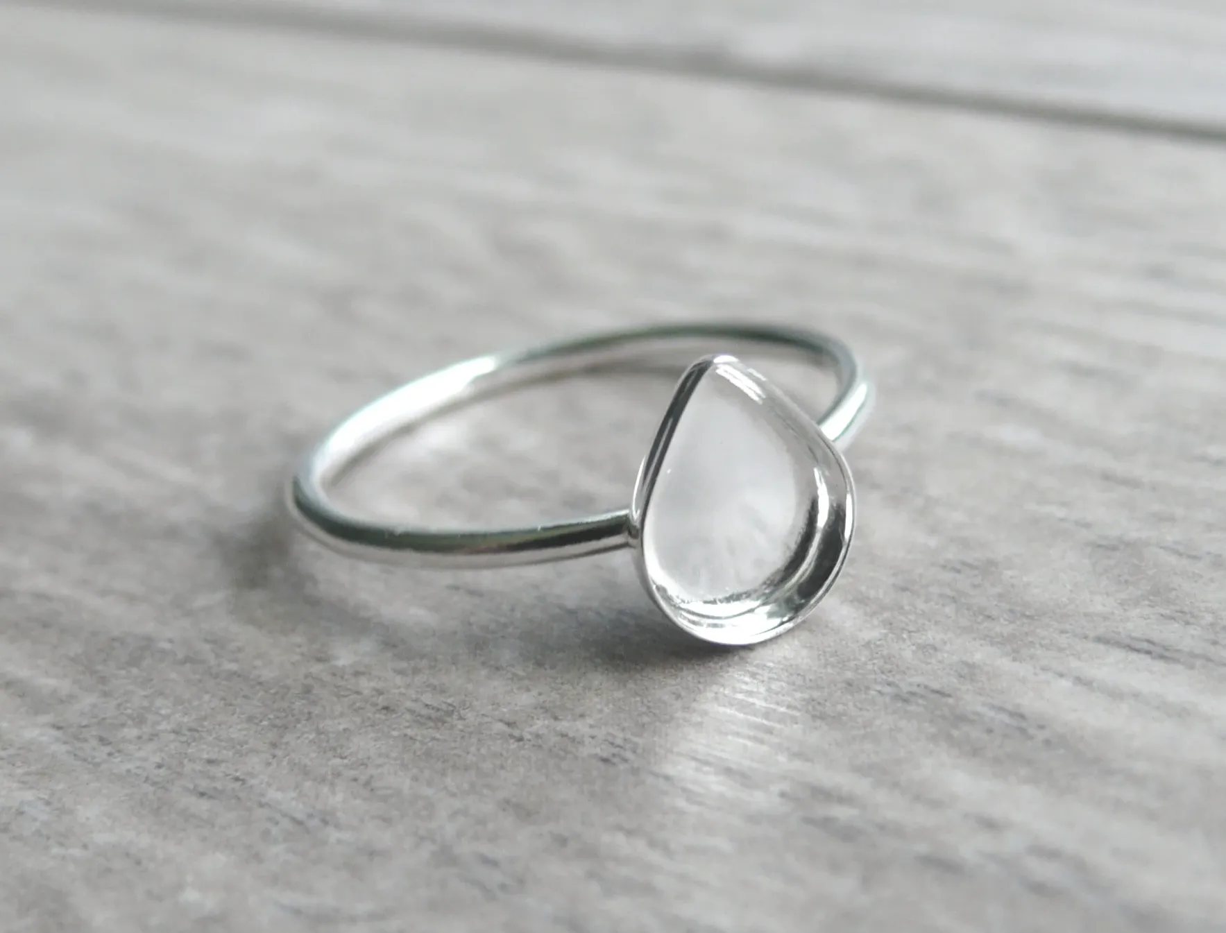 Teardrop or Pear Blank Ring Setting | 6x8, 9x13, 10x15, 13x18, 18x25