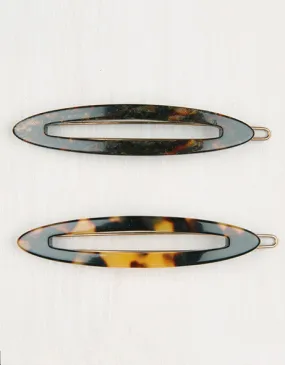 TORTOISE SHELL BARRETTES