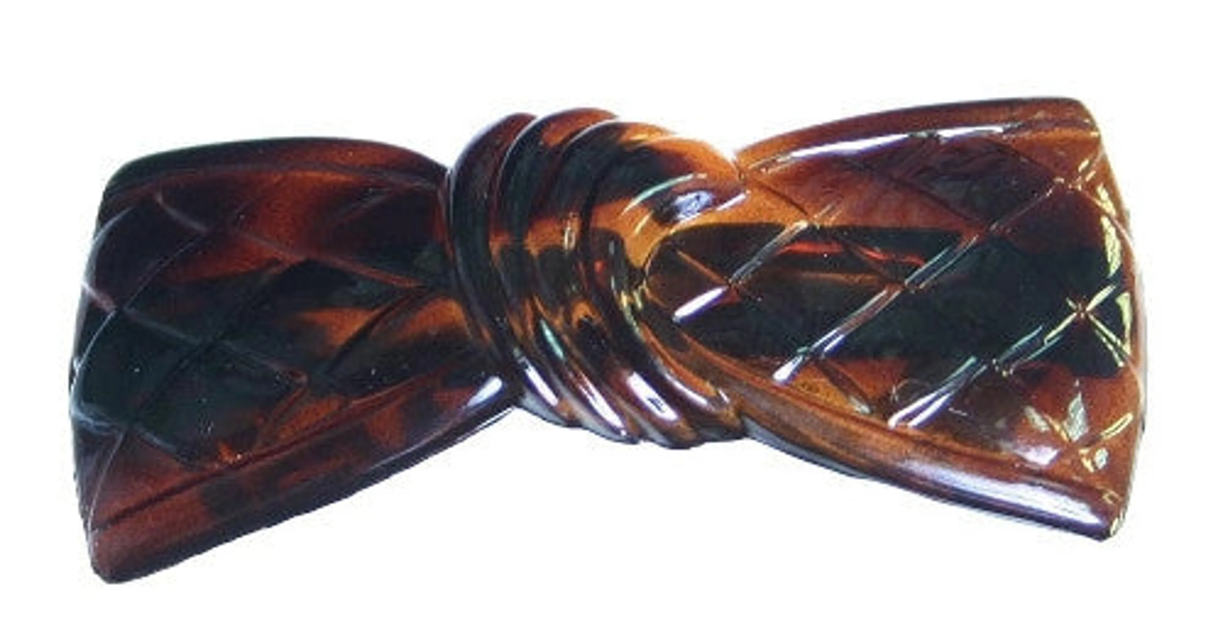 Tortoise Shell Sash Bow Automatic Barrette