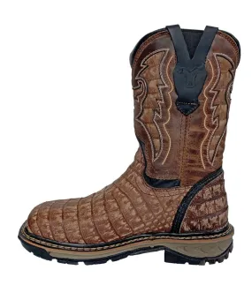 TRB1-STL - Toro Bravo Men's Steel Toe Work Boot - Imitation Caiman