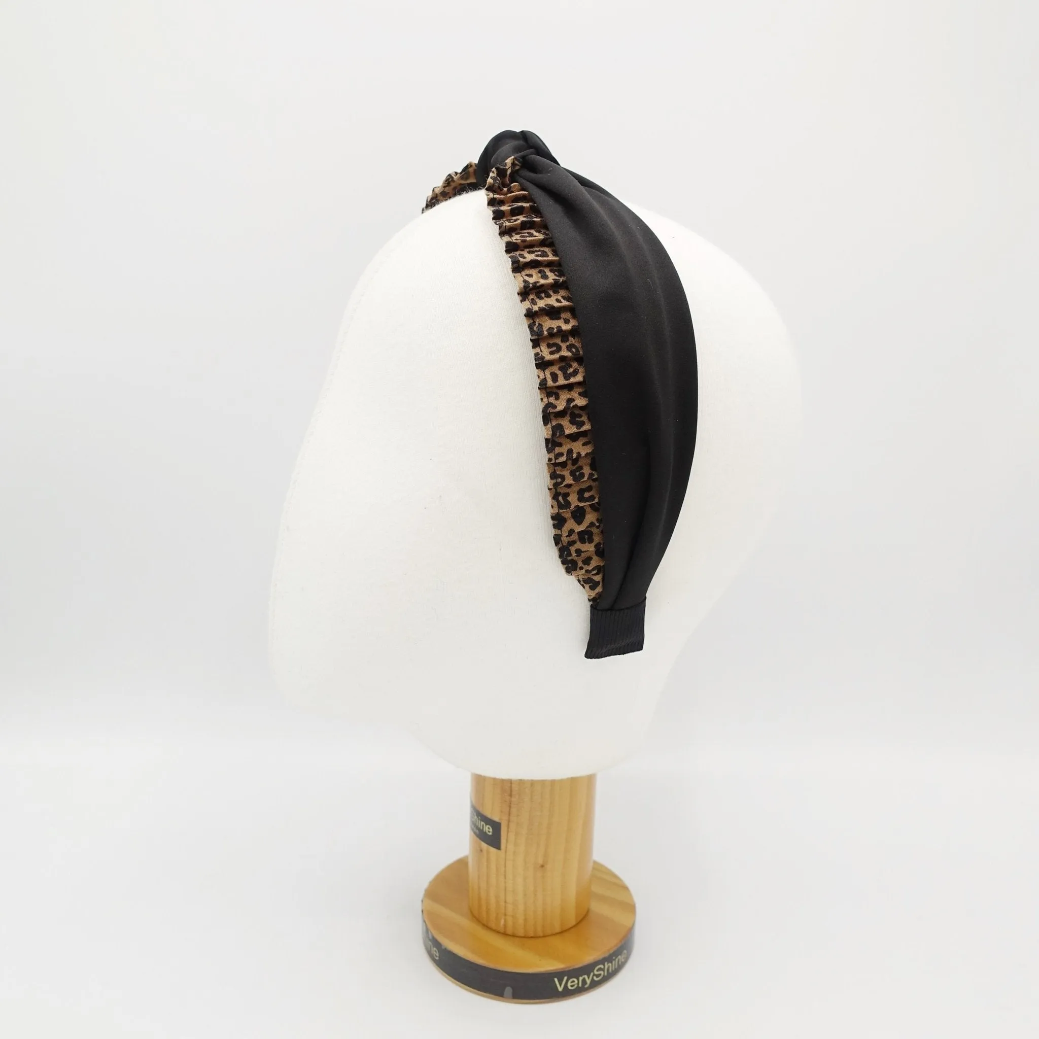 trim decorated satin knot headband for women