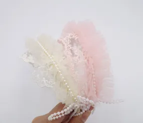 tulle floral lace headband for a girl and kid