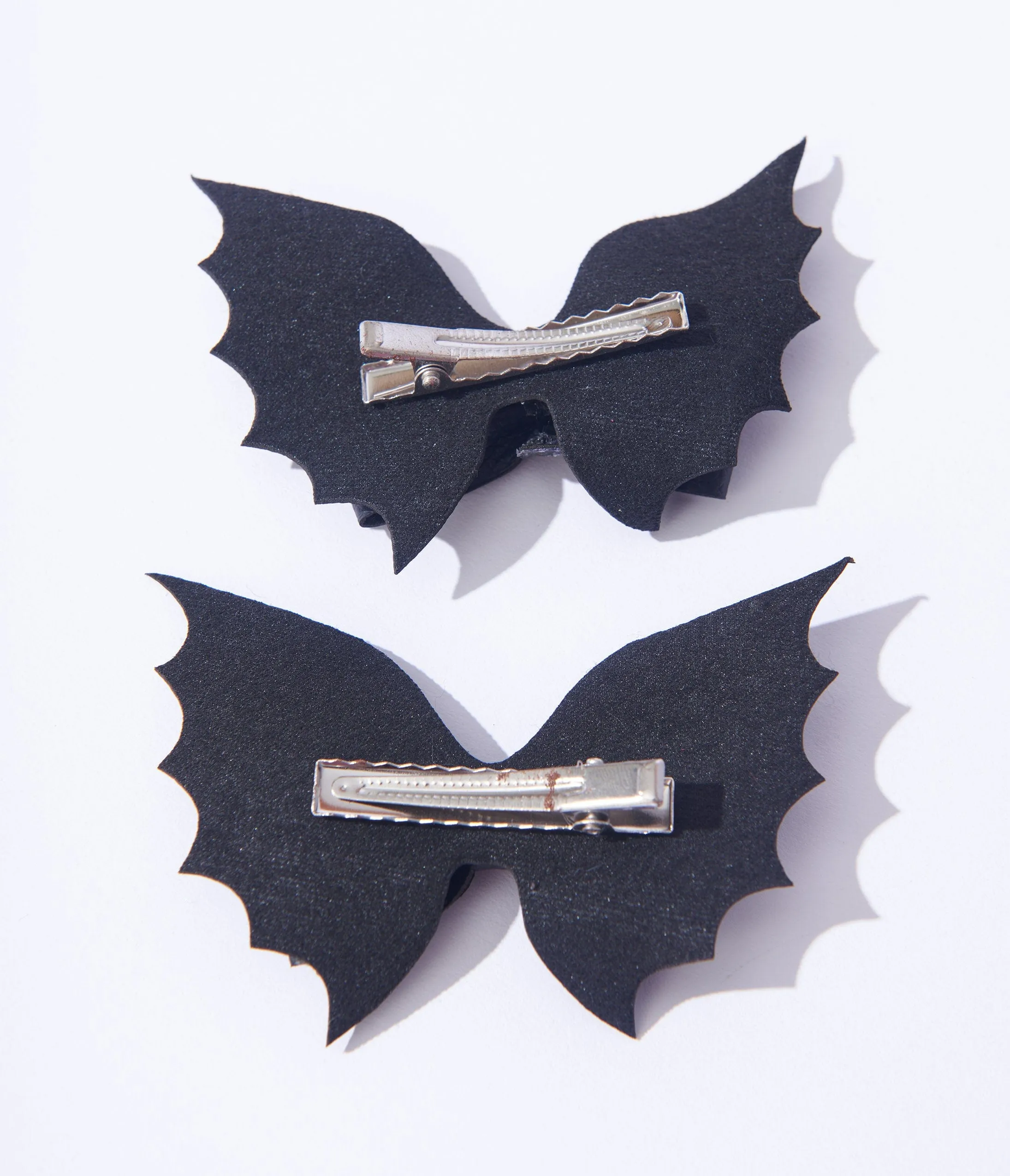 Unique Vintage Black Bat Bow Mini Hair Clips Set