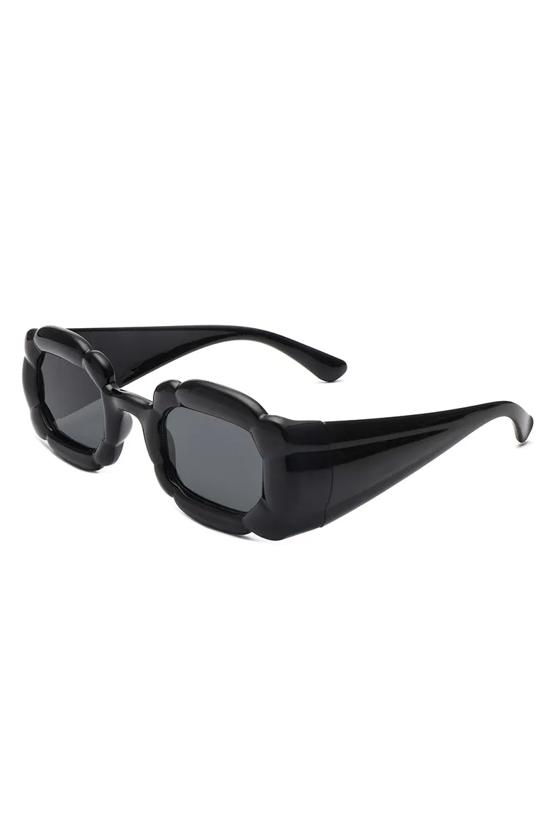 Uplift - Geometric Irregular Thick Frame Square Fashion Sunglasses