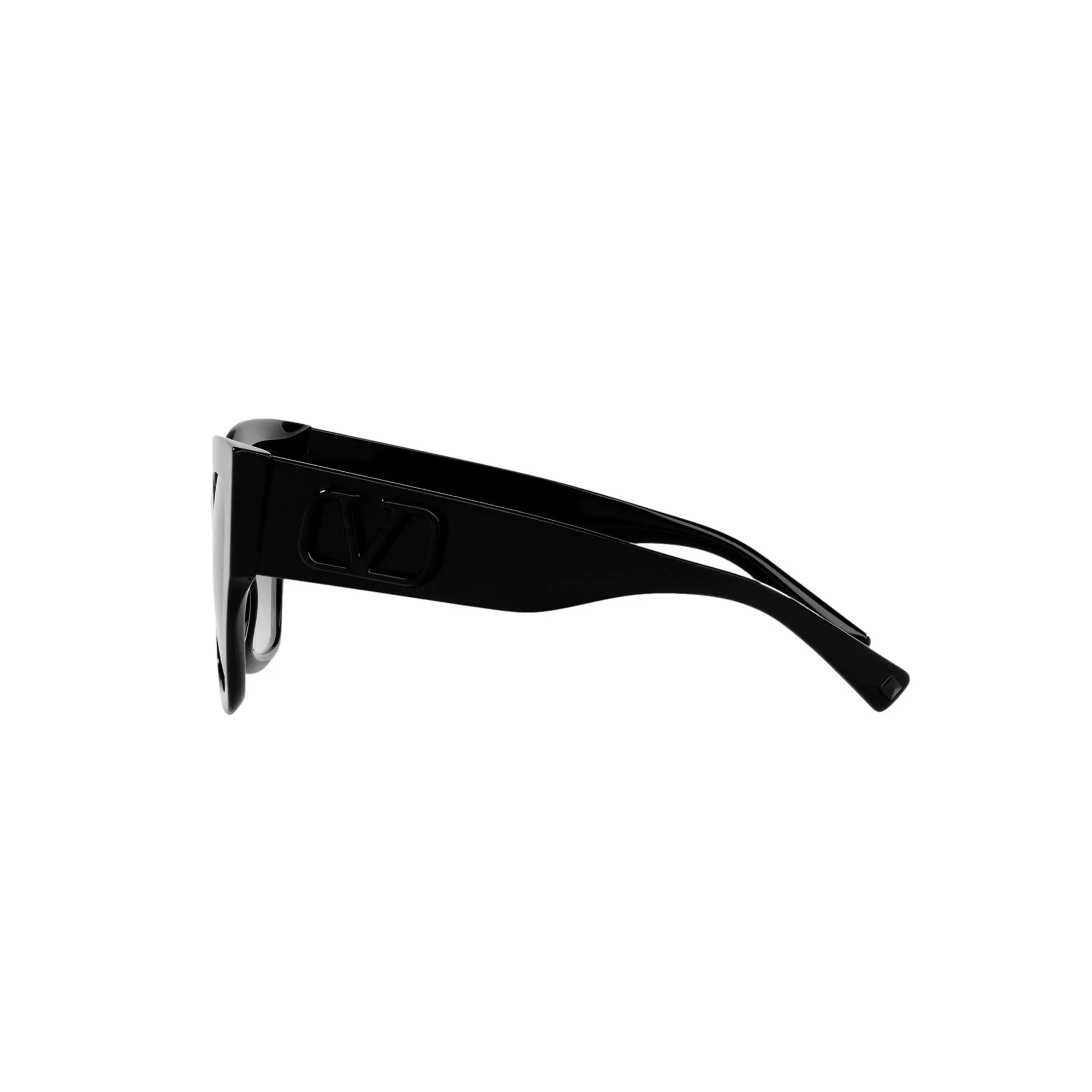 Valentino Garavani V Logo Black Square Frame Sunglasses