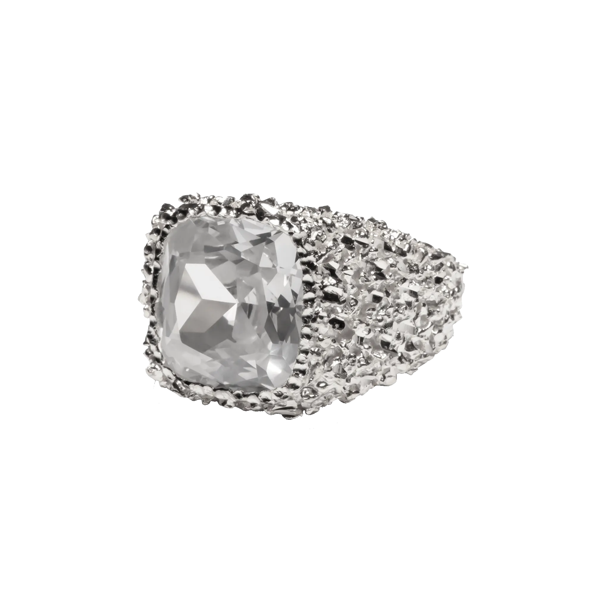 VC078 Large Square Crystal Ring