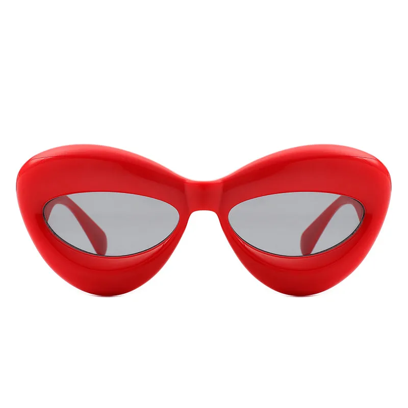 Vexa - Oversized Irregular Lips Shape Women's Sunglasses