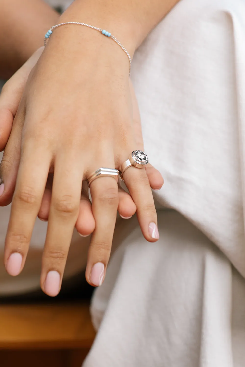 Wander pinky ring silver