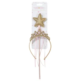 We ♥ Pink Gold Wand & Tiara Set