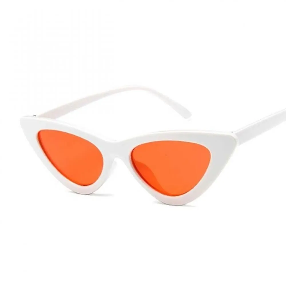 Women's Sexy Retro Small Cat Eye Sunglasses Orange