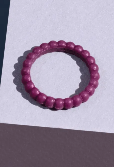 Women's Stackable Bead Silicone Ring