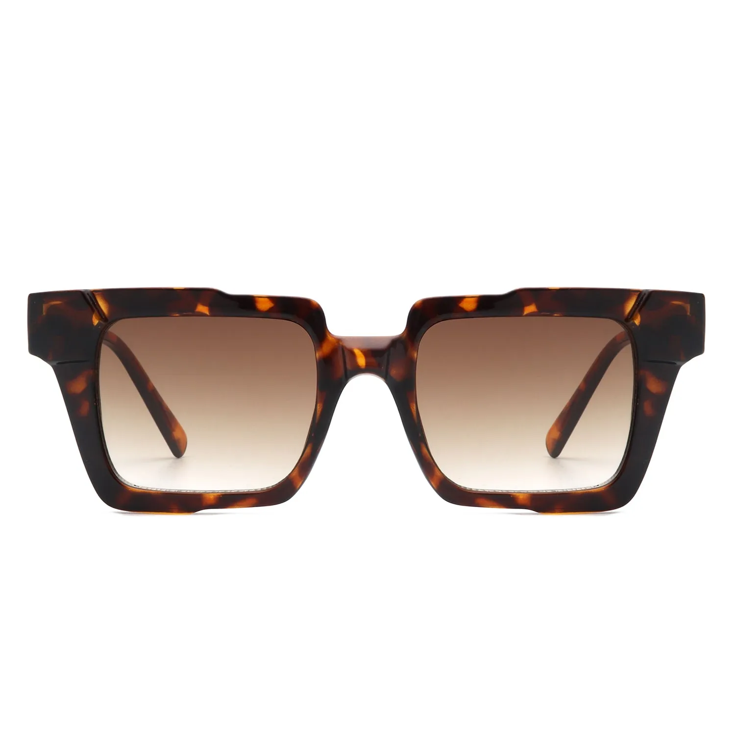 Xeno - Flat Top Geometric Fashion Square Sunglasses