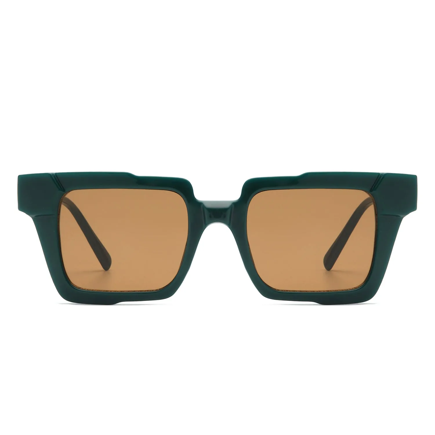 Xeno - Flat Top Geometric Fashion Square Sunglasses