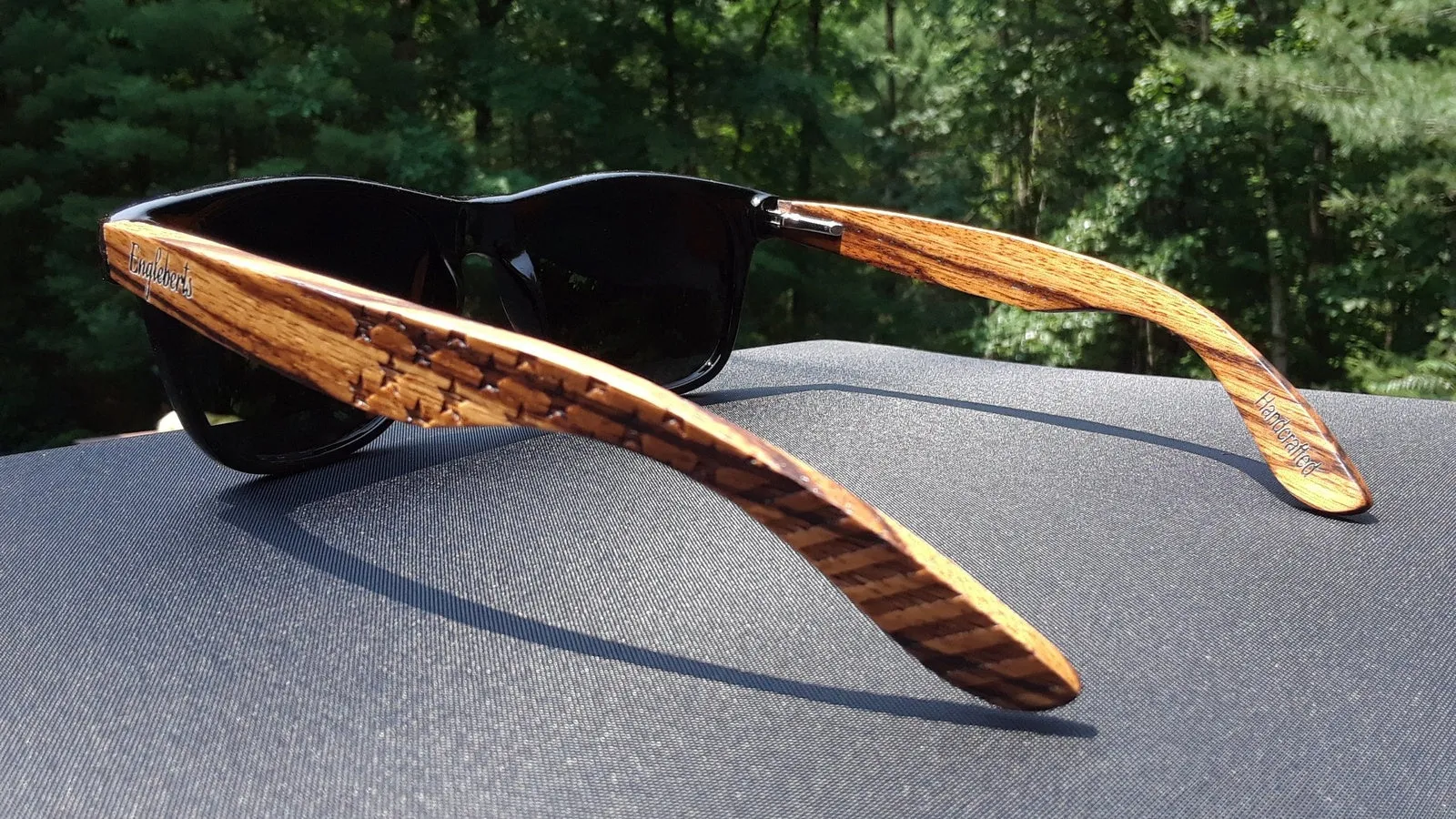 Zebrawood Stars & Bars Polarized Sunglasses