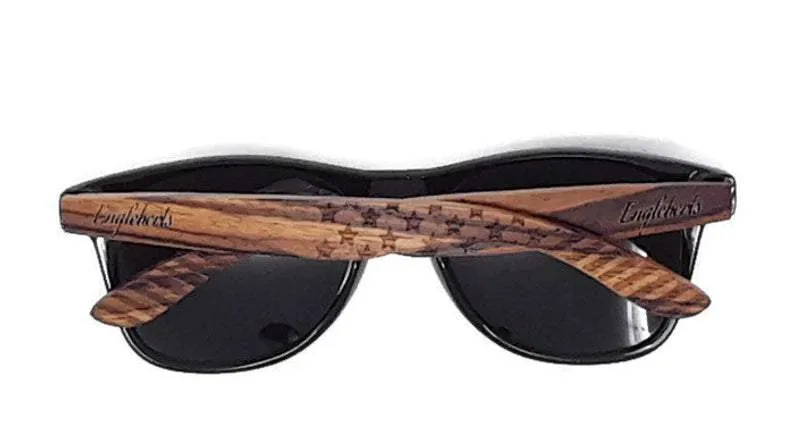 Zebrawood Stars & Bars Polarized Sunglasses